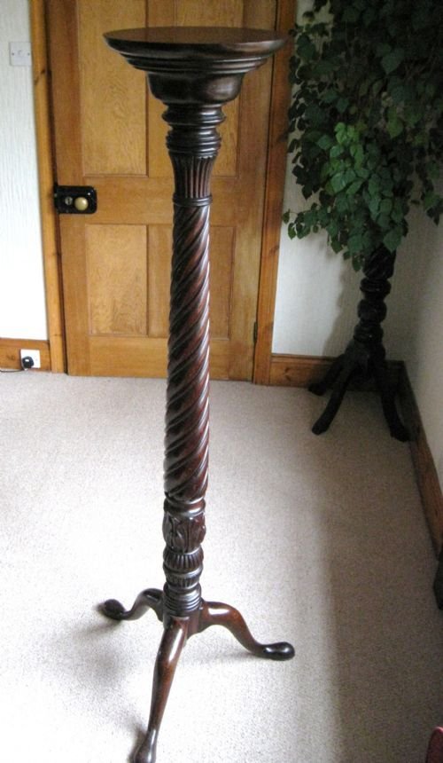 mahogany torchere