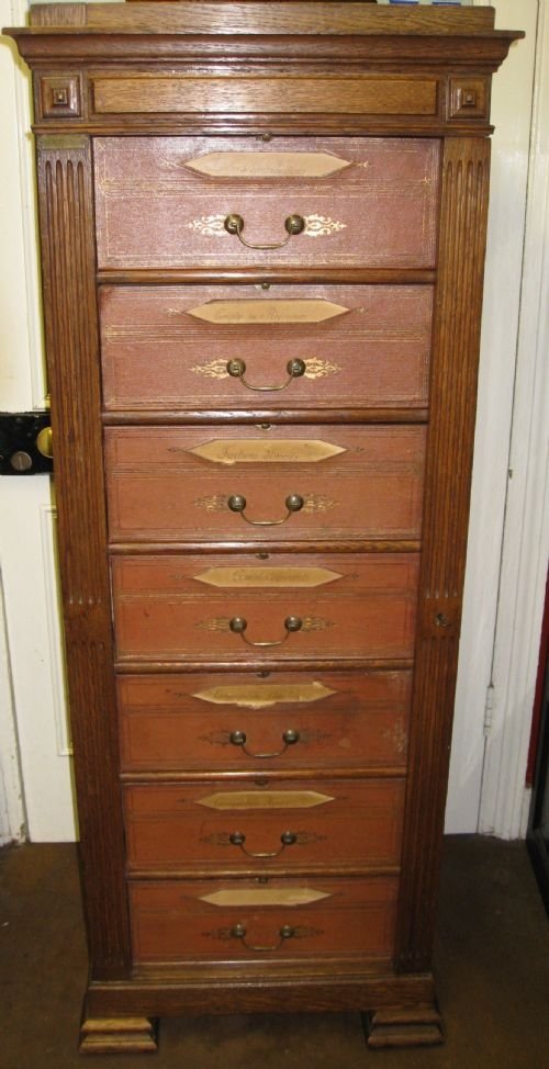unusual oak wellington chest