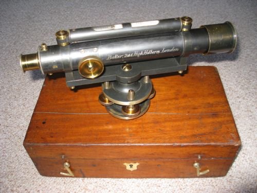 antique brass surveyors level by c baker london