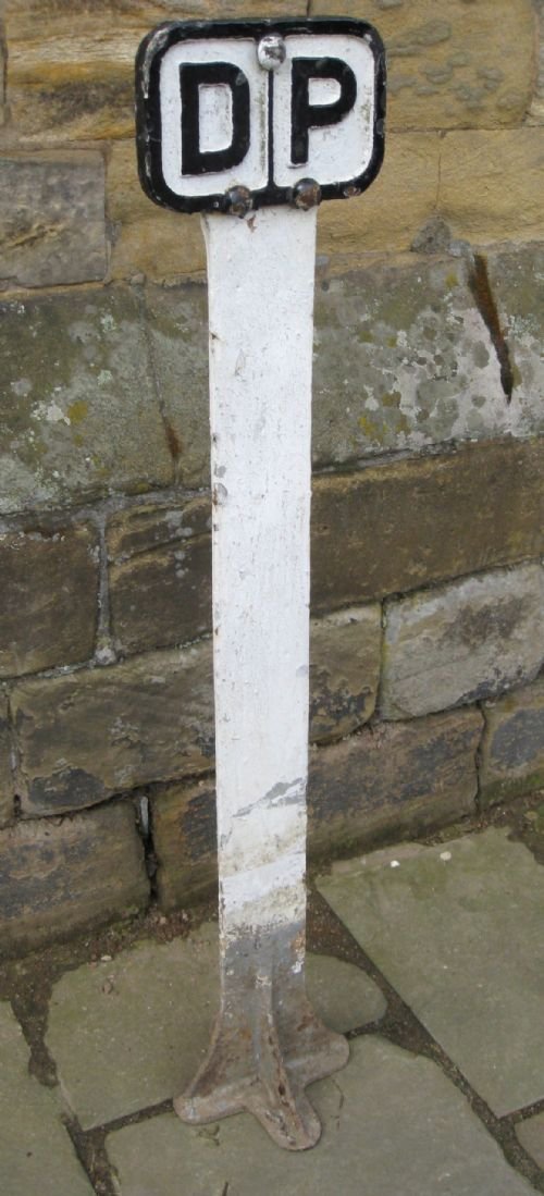 railway cast metal distance post pole