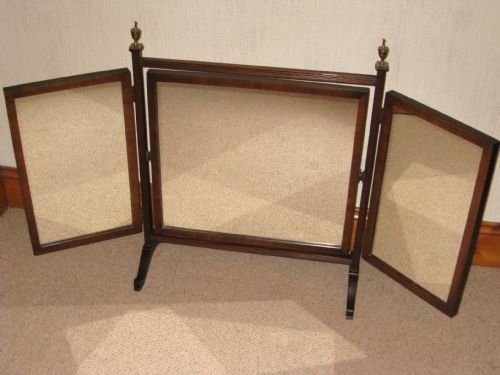 mahogany dressing table triple mirror