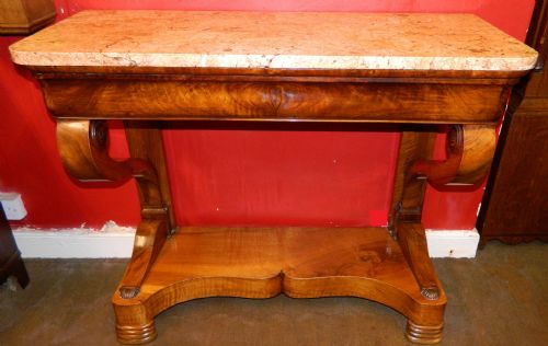 regency mahogany console table