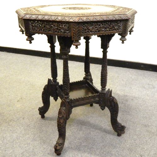 carved anglo indian table