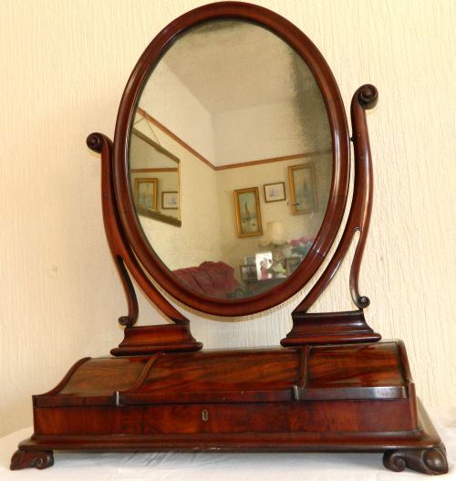 large mahogany dressing mirror