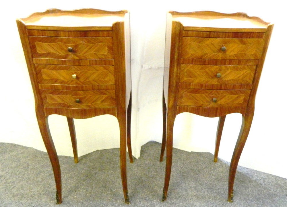pair of kingwood bedside cabinets