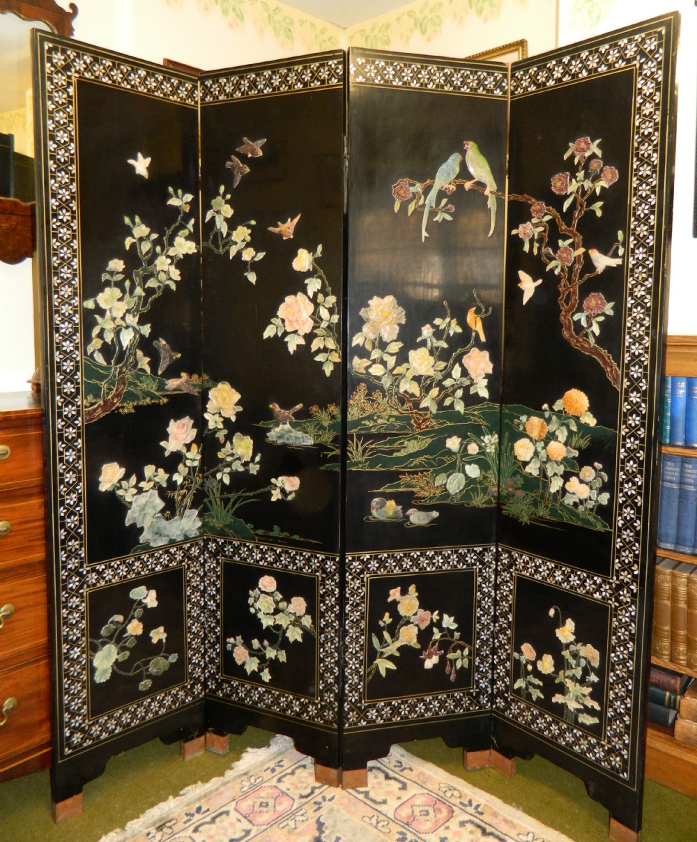 oriental four fold screen
