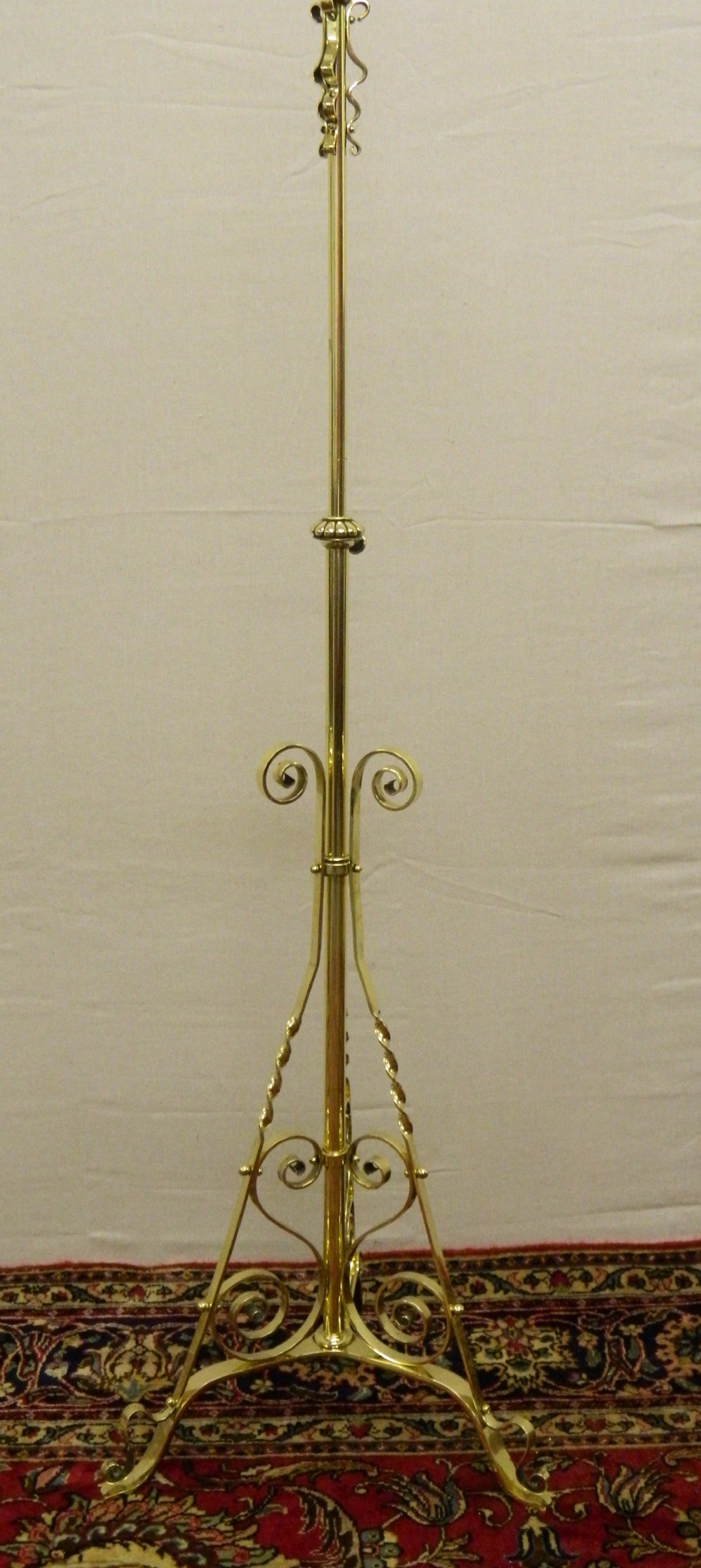 adjustable brass standard lamp