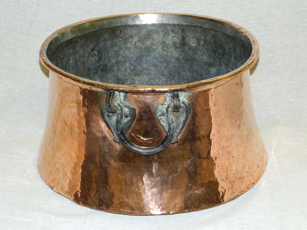 arts crafts copper log bin