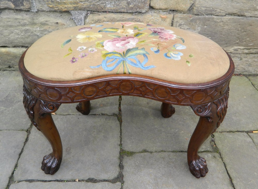 mahogany dressing stool