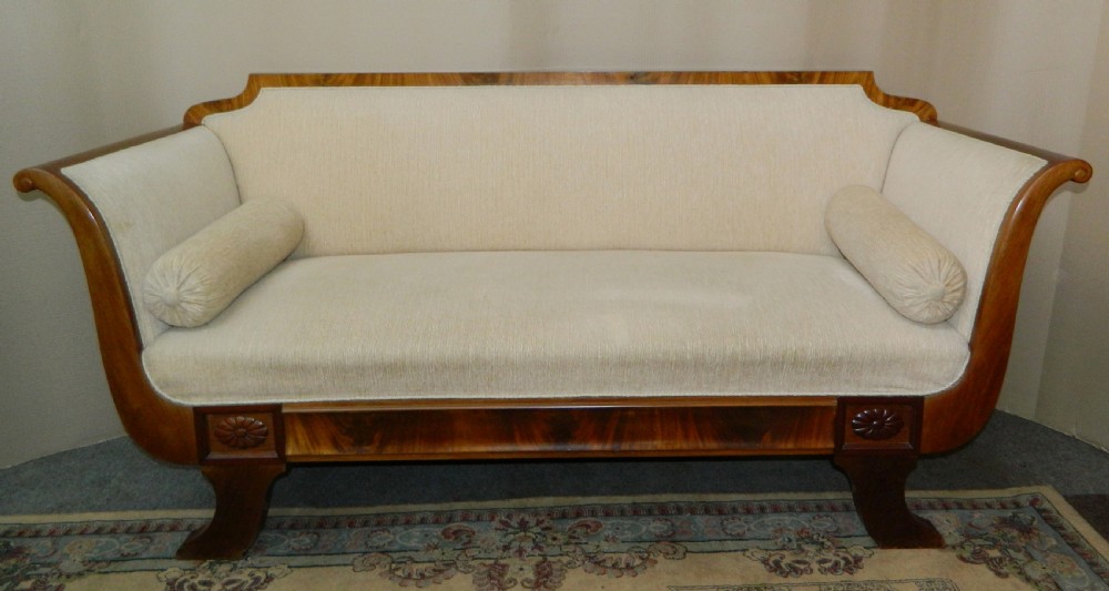 mahogany framed sofa