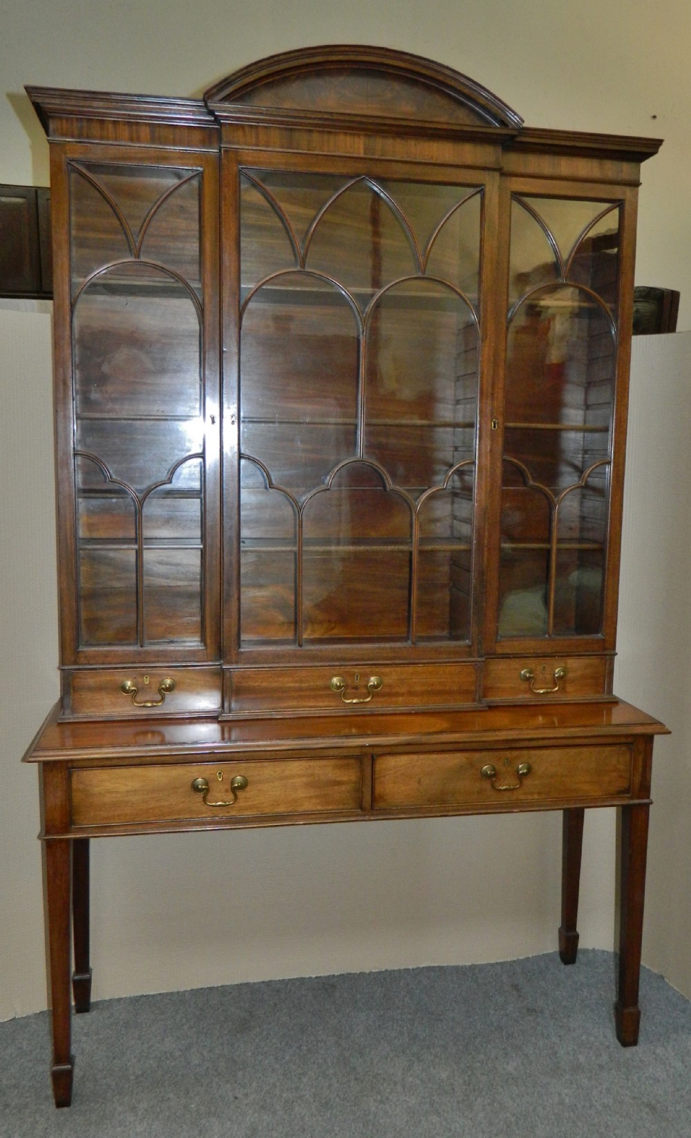 georgian mahogany display cabinet