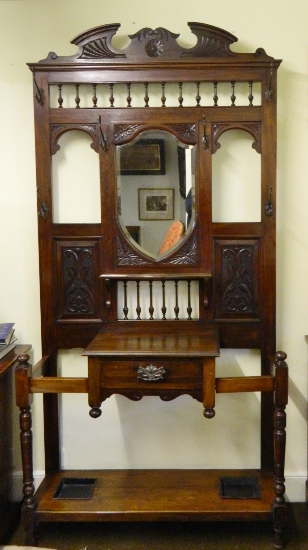 mahogany hall stand