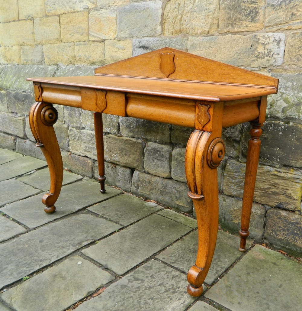 oak console table hall table