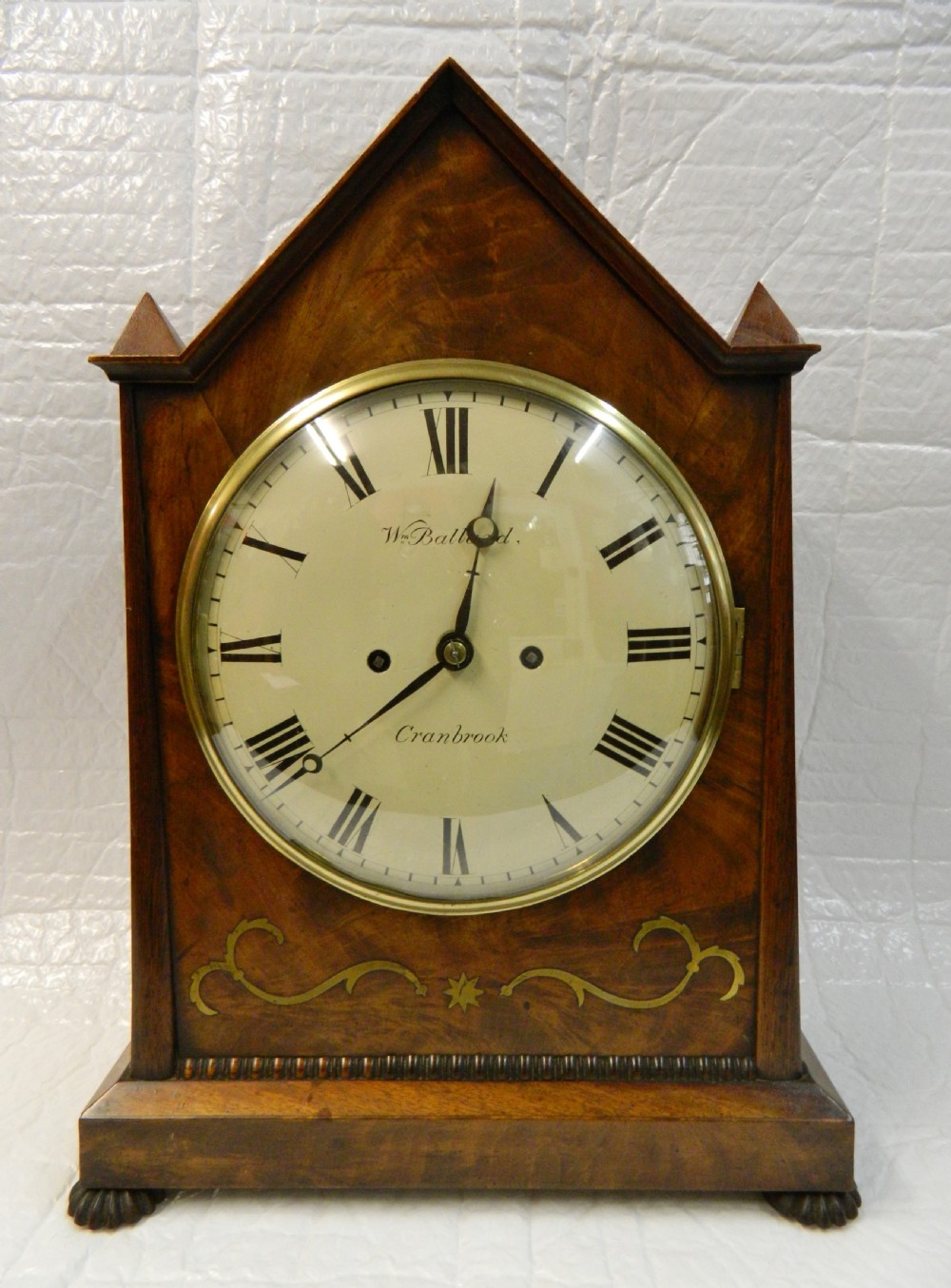 regency mahogany bracket clock william ballard cranbrook