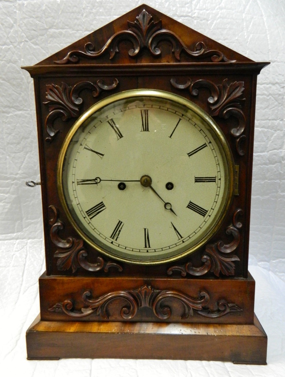 regency mahogany bracket clock