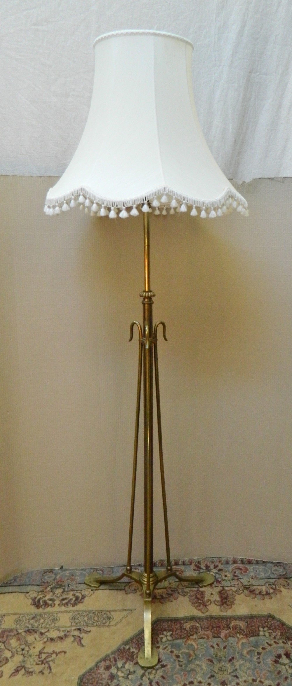 arts crafts brass adjustable standard lamp