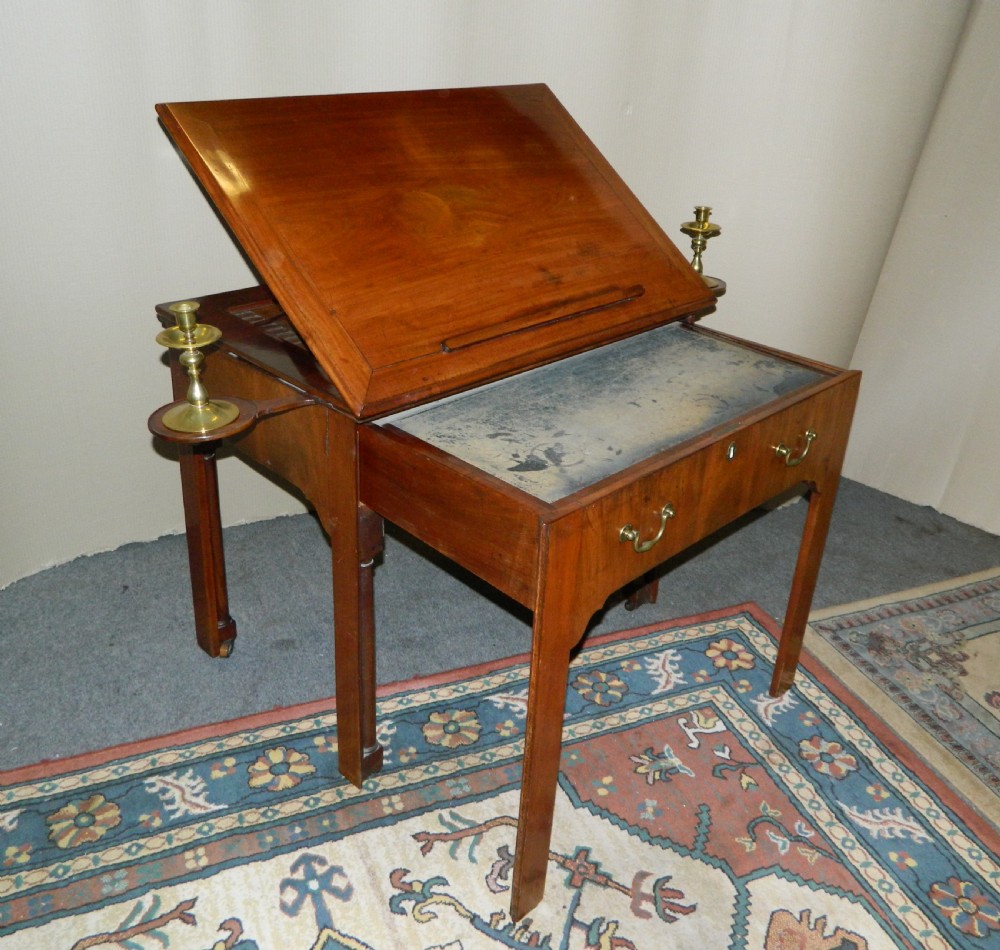chippendale period mahogany architects table