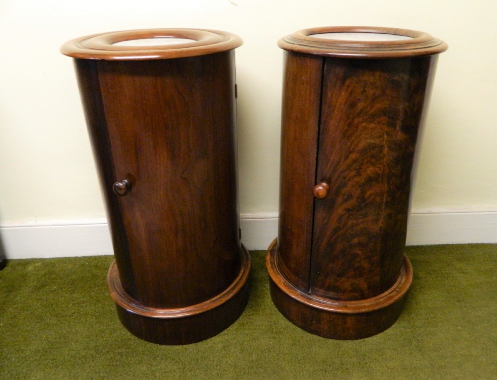 pair of mahogany bedside cabinets