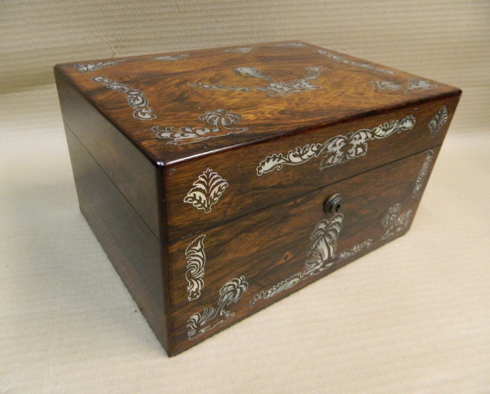 rosewood dressing jewellery box