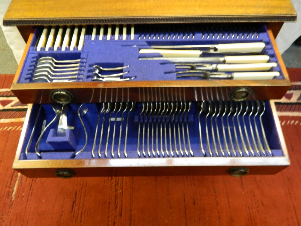 large canteen of cutlery