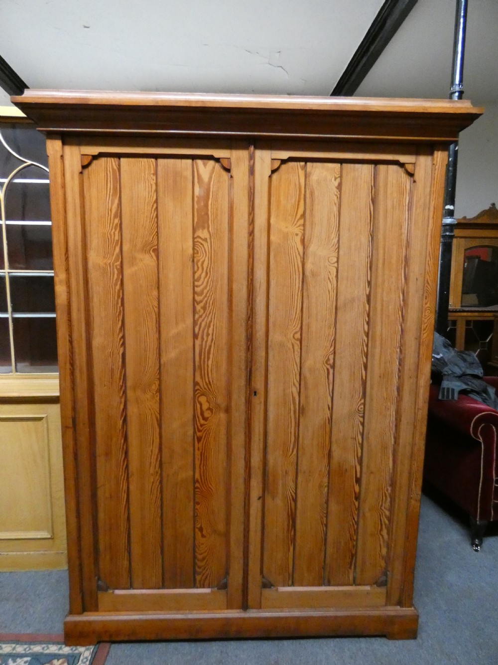 pine linen cupboard housekeepers cupboard