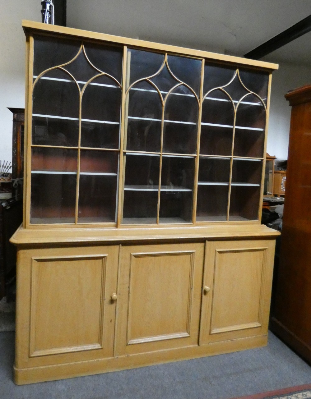 painted pine bookcase