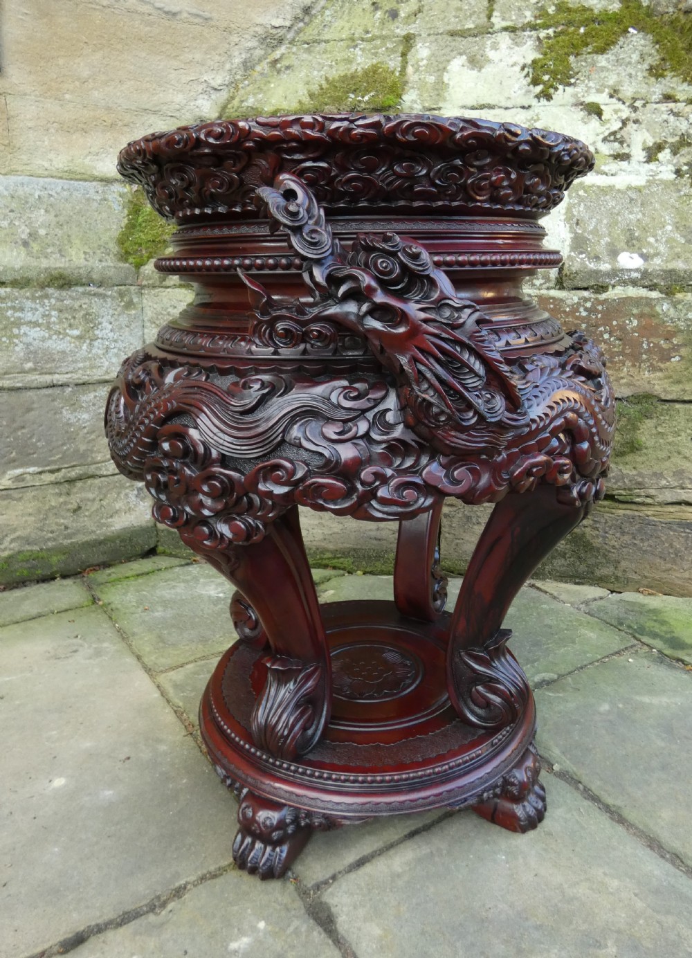 unusually large chinese jardinire planter