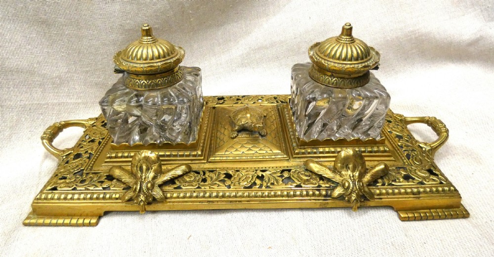 large brass inkwell james cartland sons