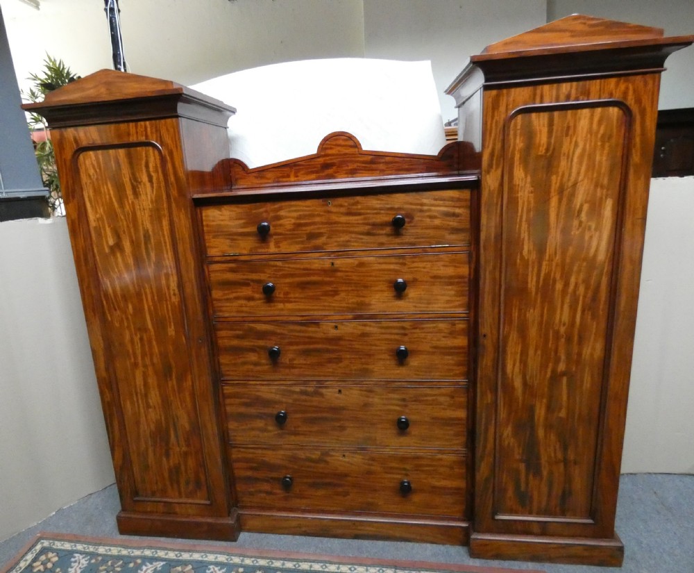 mahogany combination wardrobe