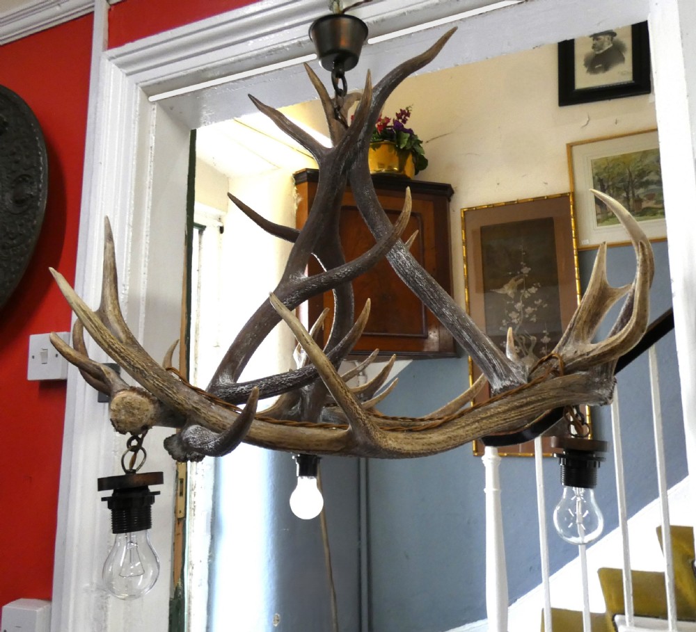 antler chandelier