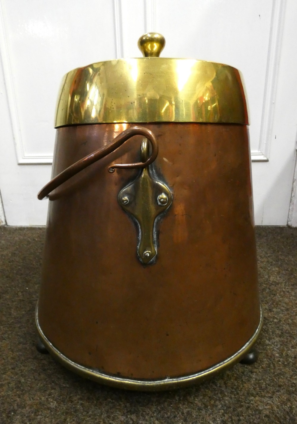copper brass coal bin coal bucket