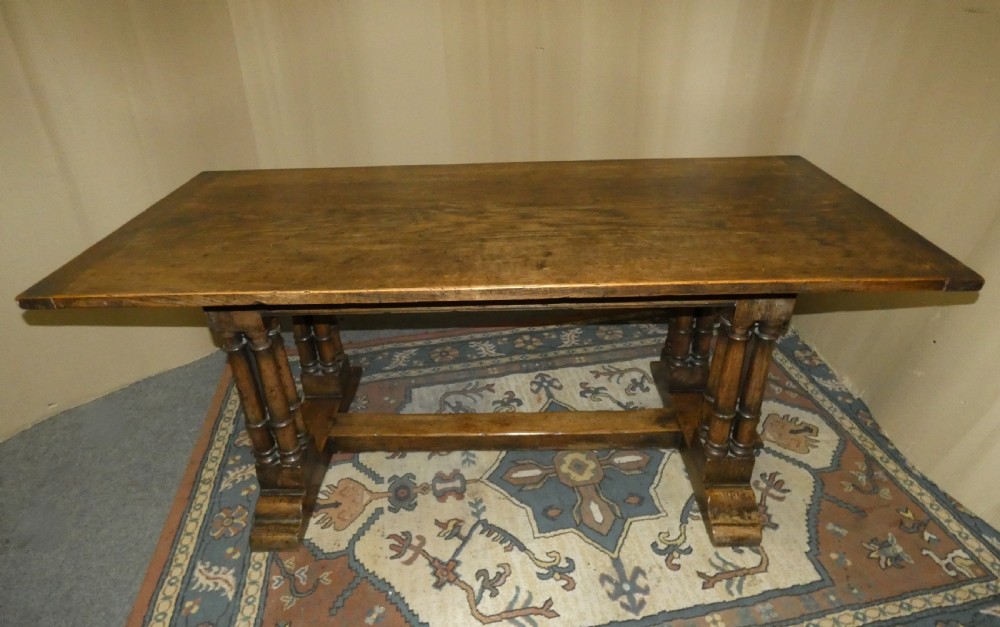 unusual oak refectory table