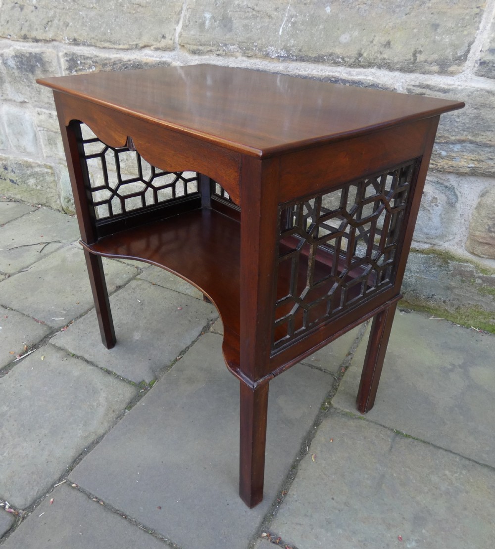 unusual mahogany writing table side table
