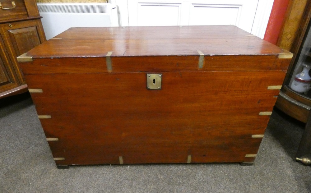 brass bound military trunk